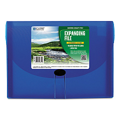 C-Line Expanding Files, 1.63" Expansion, 13 Sections, Cord/Hook Closure, 1/6-Cut Tabs, Letter Size, Blue (48315)