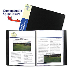 C-Line Bound Sheet Protector Presentation Book, 24 Letter-Size Sleeves, Black (33240)