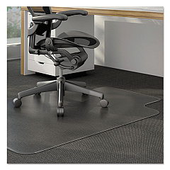 Alera Moderate Use Studded Chair Mat for Low Pile Carpet, 45 x 53, Wide Lipped, Clear (ALEMAT4553CLPL)