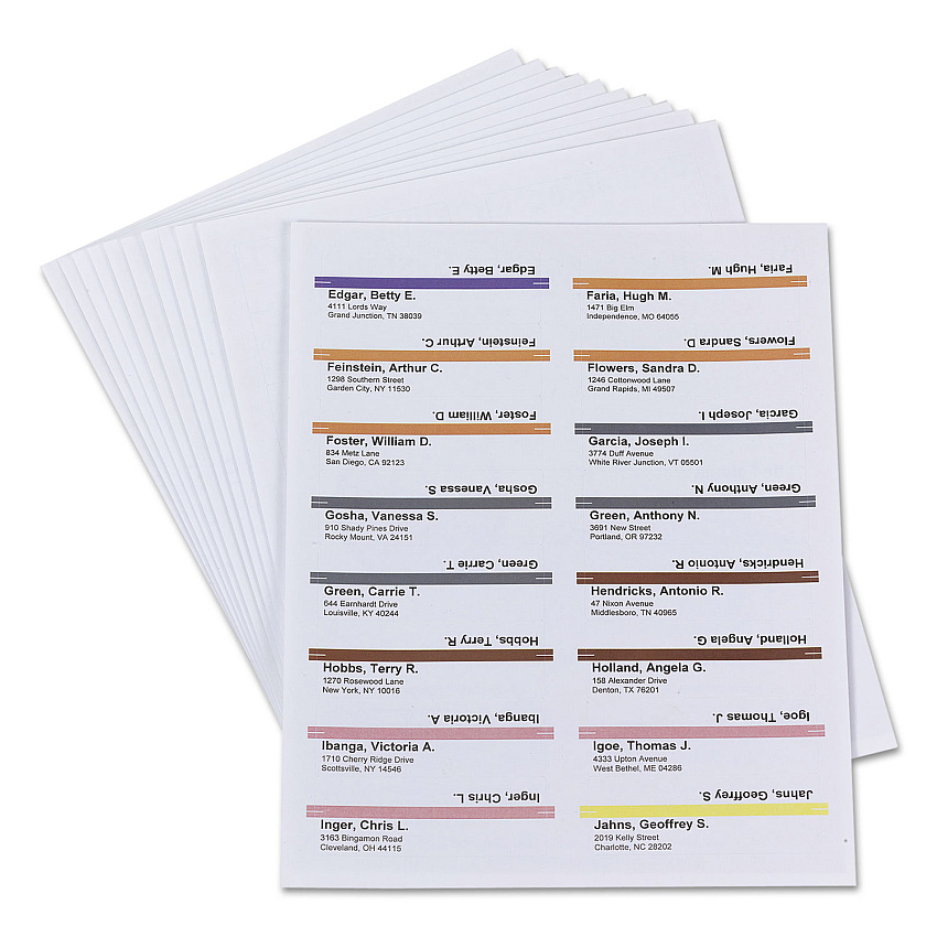 Smead Viewables Hanging Folder Tab Label Pack Refill, 1/3-Cut Tabs, Assorted Colors, 3.5" Wide, 160/Pack (64915)