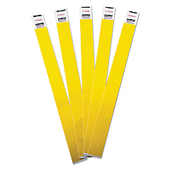Advantus Crowd Management Wristbands, Sequentially Numbered, 9.75" x 0.75", Yellow, 500/Pack (75512)