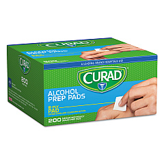 Curad Alcohol Swabs, 1 x 1, 200/Box (CUR45581RBI)