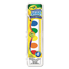 Crayola Washable Watercolor Paint, 8 Assorted Colors, Palette Tray (530525)