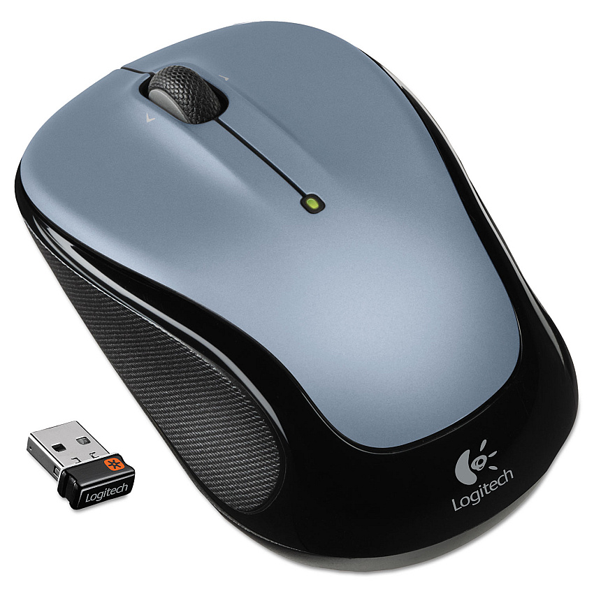 Logitech M325 Wireless Mouse, 2.4 GHz Frequency/30 ft Wireless Range, Left/Right Hand Use, Silver (910002332)