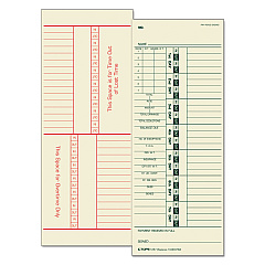 TOPS Time Clock Cards, Replacement for 10-800762, Two Sides, 3.5 x 9, 500/Box (1257)
