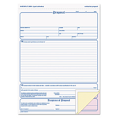 TOPS Proposal Form, Three-Part Carbonless, 8.5 x 11, 1/Page, 50 Forms (3850)
