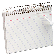 Oxford Spiral Index Cards, Ruled, 4 x 6, White, 50/Pack (40283)