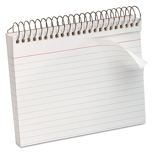 Oxford Spiral Index Cards, Ruled, 4 x 6, White, 50/Pack (40283)