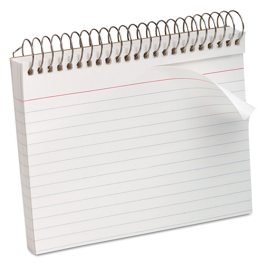 Oxford Spiral Index Cards, Ruled, 4 x 6, White, 50/Pack (40283)