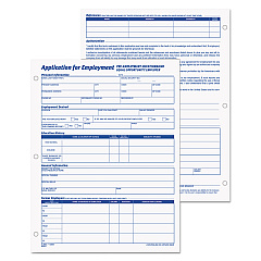 TOPS Employee Application Form, 8.38 x 11, 1/Page, 50 Forms/Pad, 2 Pads/Pack (32851)