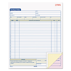 TOPS Purchase Order Book, Three-Part Carbonless, 8.38 x 10.19, 1/Page, 50 Forms (46147)