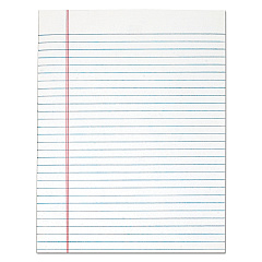 TOPS "The Legal Pad" Glue Top Pads, Wide/Legal Rule, 50 White 8.5 x 11 Sheets, 12/Pack (7523)