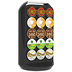 Mind Reader Coffee Pod Carousel, Fits 30 Pods, 6 7/8 x 6 7/8 x 12 5/8, Black (CRS02BLK)