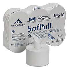 Georgia Pacific Professional High Capacity Center Pull Tissue, Septic Safe, 2-Ply, White, 1000 Sheets/Roll, 6 Rolls/Carton (19510)