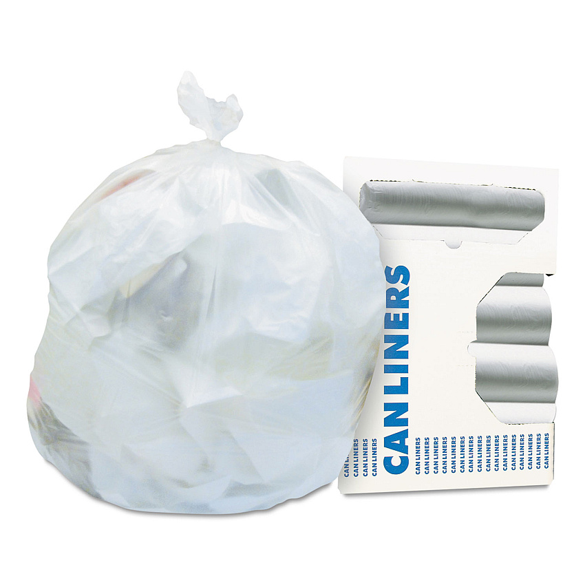 Heritage High-Density Waste Can Liners, 16 gal, 6 microns, 24" x 33", Natural, 1,000/Carton (Z4833RNR01)