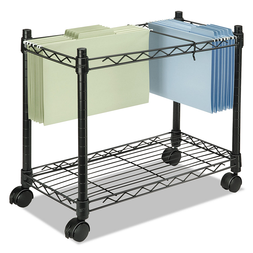 Fellowes High-Capacity Rolling File Cart, 24 x 14 x 20.5, Black (45081)