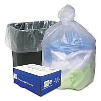 Ultra Plus Can Liners, 16 gal, 8 microns, 24" x 33", Natural, 200/Carton (WHD2431)