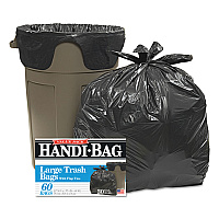 Handi-Bag Super Value Pack, 30 gal, 0.65 mil, 30" x 33", Black, 60/Box (HAB6FT60)