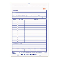 Rediform Receiving Record Book, Three-Part Carbonless, 5.56 x 7.94, 1/Page, 50 Forms (2L260)