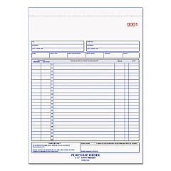 Rediform Purchase Order Book, Three-Part Carbonless, 8.5 x 11, 1/Page, 50 Forms (1L147)
