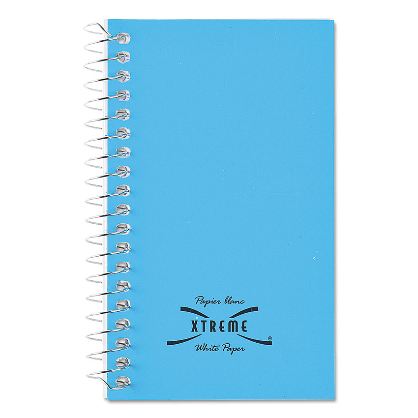National Paper Blanc Xtreme White Wirebound Memo Books, Narrow Rule, Randomly Assorted Covers, 5 x 3, 60 Sheets (31220)