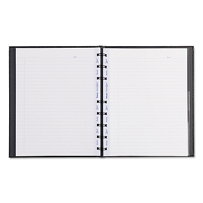 Blueline MiracleBind Notebook, 1 Subject, Medium/College Rule, Black Cover, 9.25 x 7.25, 75 Sheets (AF915081)