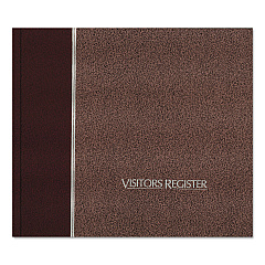 National Hardcover Visitor Register Book, Burgundy Cover, 9.78 x 8.5 Sheets, 128 Sheets/Book (57803)