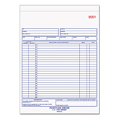 Rediform Purchase Order Book, Two-Part Carbonless, 8.5 x 11, 1/Page, 50 Forms (1L146)