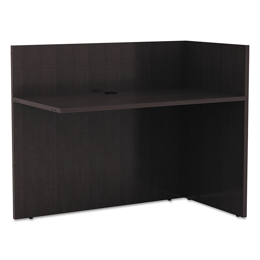 Alera Valencia Reversible Reception Return, 44 1/8w x 23 5/8d x 41 1/2h, Espresso (ALEVA324424ES)