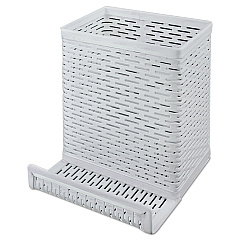 Artistic Urban Collection Punched Metal Pencil Cup/Cell Phone Stand, Perforated Steel, 3.5 x 3.5, White (ART20014WH)