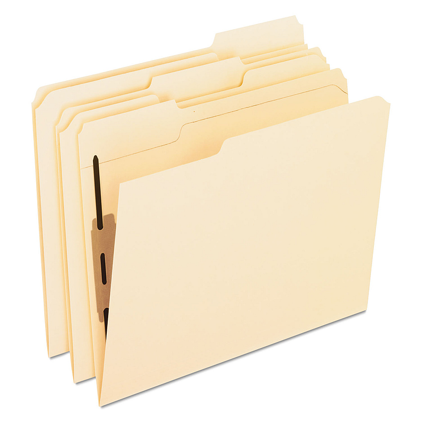 Pendaflex Manila Fastener Folders with Bonded Lesspace Fasteners, 2 Fasteners, Letter Size, Manila Exterior, 50/Box (M13U13)