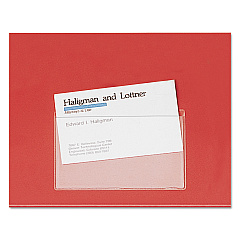 Cardinal HOLD IT Poly Business Card Pocket, Top Load, 3.75 x 2.38, Clear, 10/Pack (21500)
