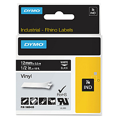 Dymo 1805435 Black Vinyl Labels