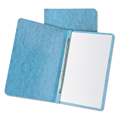 Oxford Heavyweight PressGuard and Pressboard Report Cover w/Reinforced Side Hinge, 2-Prong Fastener, 3" Cap, 8.5 x 11, Lgt Blue (12901)