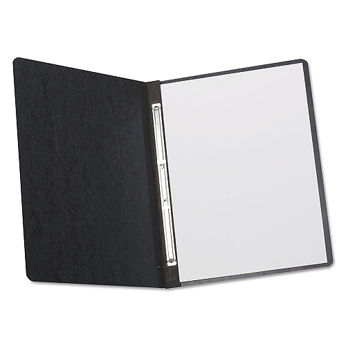 Oxford Heavyweight PressGuard and Pressboard Report Cover w/Reinforced Side Hinge, 2-Prong Metal Fastener, 3" Cap, 8.5 x 11, Black (12906)