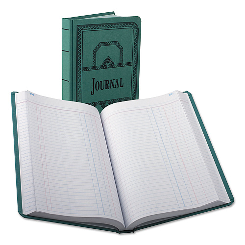 Boorum & Pease Account Journal, Journal-Style Rule, Blue Cover, 11.75 x 7.25 Sheets, 500 Sheets/Book (66500J)