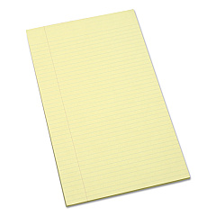 AbilityOne 7530011247632 SKILCRAFT Writing Pad, Wide/Legal Rule, 100 Canary-Yellow 8.5 x 13.25 Sheets, Dozen