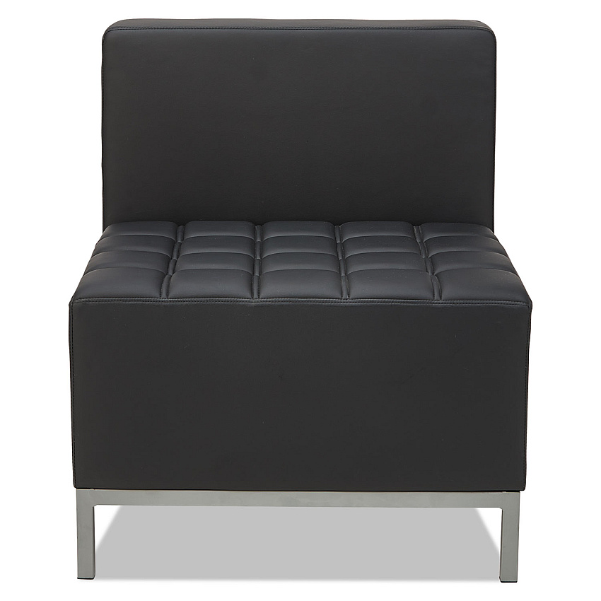 Alera QUB Series Armless L Sectional, 26.38w x 26.38d x 30.5h, Black (ALEQB8116)