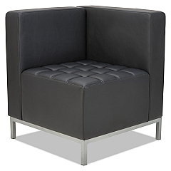 Alera QUB Series Corner Sectional, 26.38w x 26.38d x 30.5h, Black (ALEQB8016)
