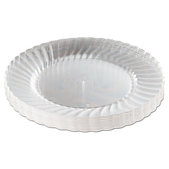 WNA Classicware Plastic Plates, 9" dia, Clear, 12/Pack, 15 Packs/Carton (RSCW91512)