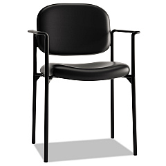 HON VL616 Stacking Guest Chair with Arms, Supports Up to 250 lb, Black (VL616SB11)