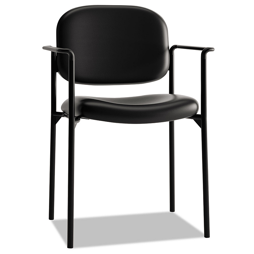 HON VL616 Stacking Guest Chair with Arms, Supports Up to 250 lb, Black (VL616SB11)