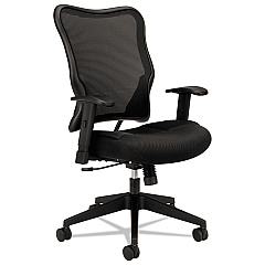 HON VL702 Mesh High-Back Task Chair, Supports Up to 250 lb, 18.5" to 23.5" Seat Height, Black (VL702MM10)