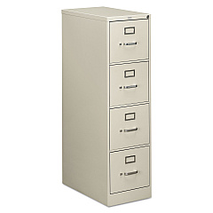 HON 510 Series Vertical File, 4 Letter-Size File Drawers, Light Gray, 15" x 25" x 52" (514PQ)