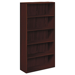 HON 10500 Series Laminate Bookcase, Five-Shelf, 36w x 13.13d x 71h, Mahogany (105535NN)