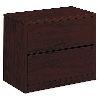 HON 10500 Series Lateral File, 2 Legal/Letter-Size File Drawers, Mahogany, 36" x 20" x 29.5" (10563NN)
