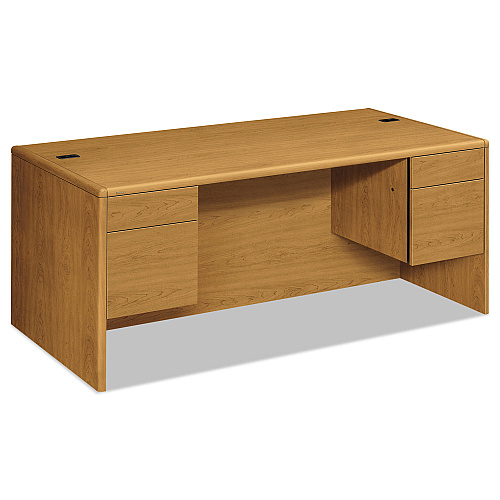 HON 10700 Series Double Pedestal Desk with Three-Quarter Height Pedestals, 72" x 36" x 29.5", Harvest (10791CC)