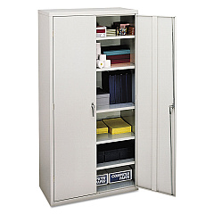 HON Assembled Storage Cabinet, 36w x 18 1/8d x 71 3/4h, Light Gray (SC1872Q)