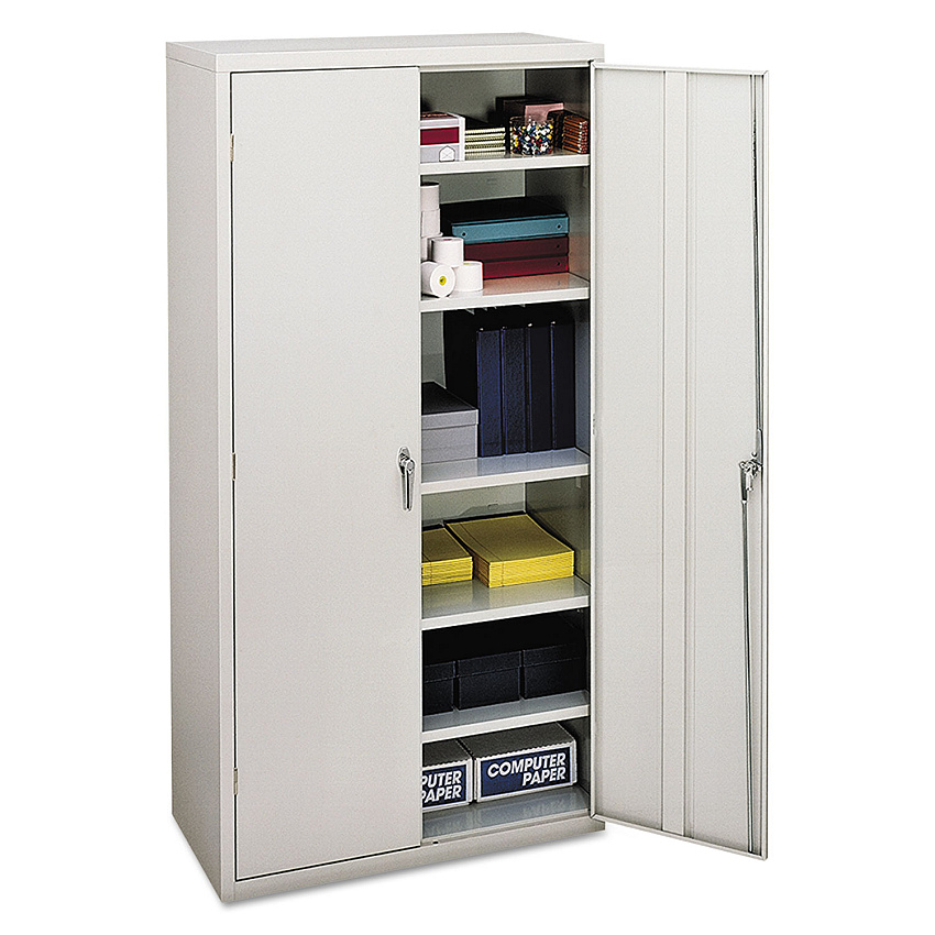 HON Assembled Storage Cabinet, 36w x 18 1/8d x 71 3/4h, Light Gray (SC1872Q)