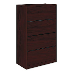 HON 10500 Series Lateral File, 4 Legal/Letter-Size File Drawers, Mahogany, 36" x 20" x 59.13" (10516NN)
